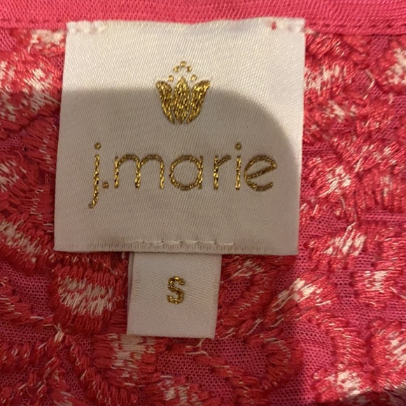 J Marie pink embroidered top in a size Sm - Picture 3 of 4
